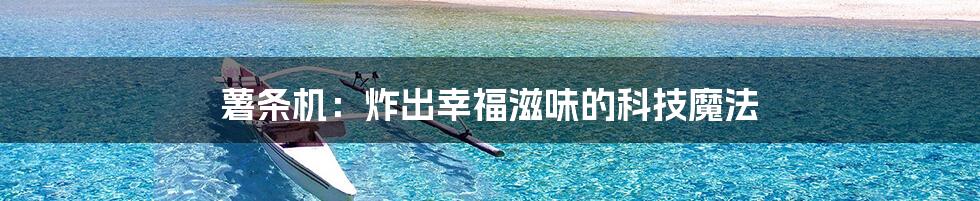 薯条机：炸出幸福滋味的科技魔法
