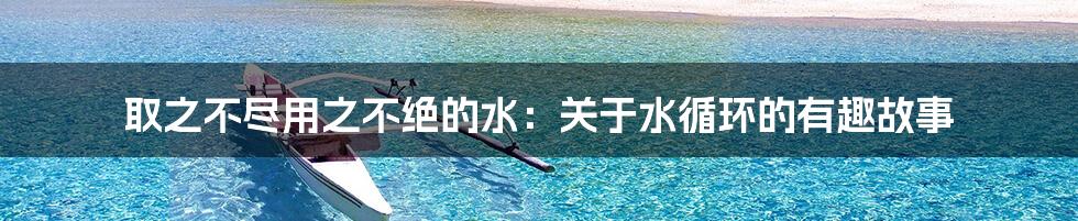 取之不尽用之不绝的水：关于水循环的有趣故事