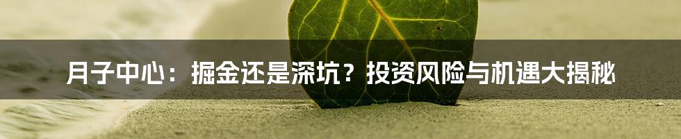 月子中心:掘金还是深坑?投资风险与机遇大揭秘