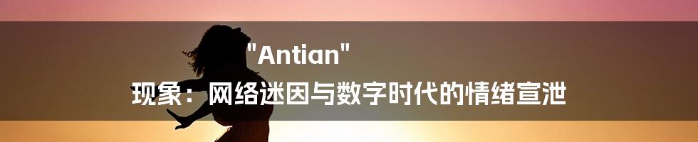 "Antian" 现象:网络迷因与数字时代的情绪宣泄