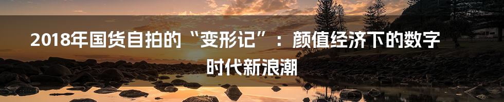 2018年国货自拍的“变形记”：颜值经济下的数字时代新浪潮