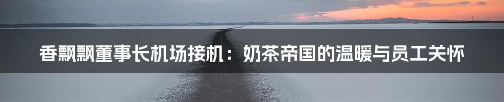 香飘飘董事长机场接机：奶茶帝国的温暖与员工关怀