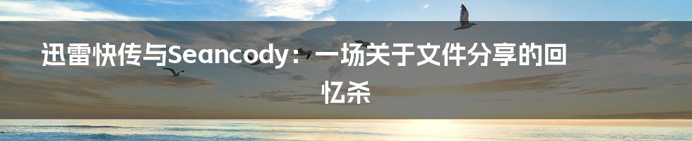 迅雷快传与Seancody:一场关于文件分享的回忆杀
