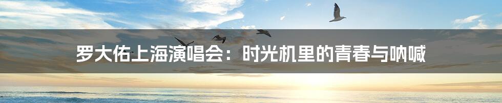 罗大佑上海演唱会：时光机里的青春与呐喊