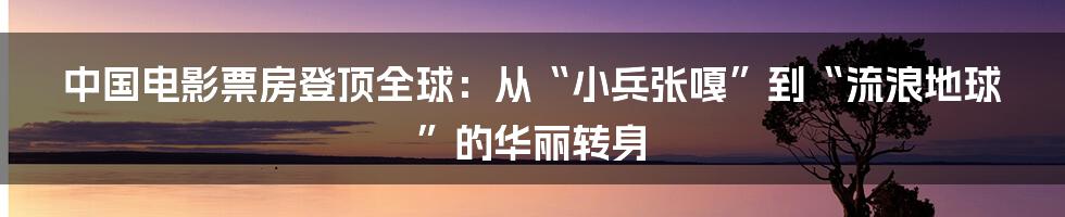 中国电影票房登顶全球：从“小兵张嘎”到“流浪地球”的华丽转身