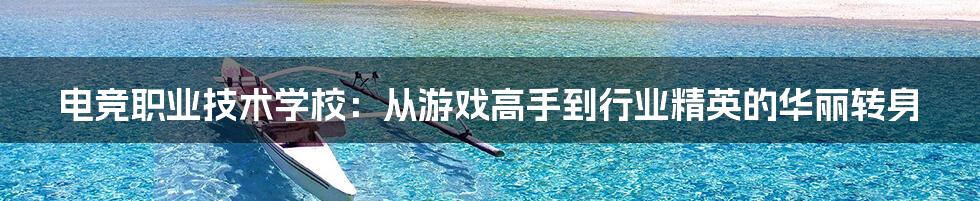 电竞职业技术学校:从游戏高手到行业精英的华丽转身
