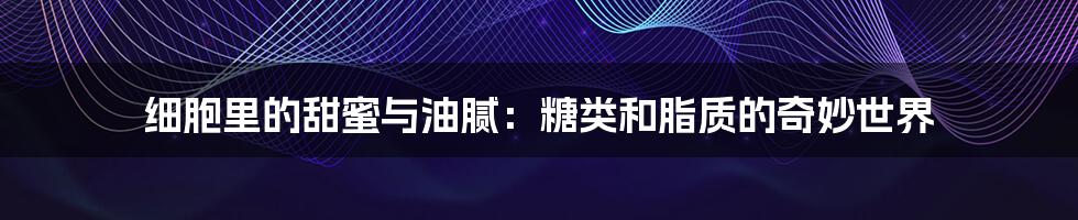 细胞里的甜蜜与油腻：糖类和脂质的奇妙世界