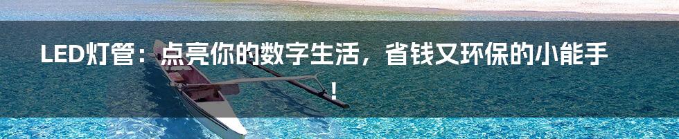 LED灯管:点亮你的数字生活,省钱又环保的小能手!