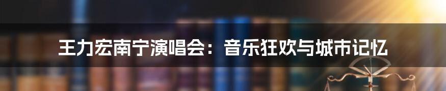 王力宏南宁演唱会：音乐狂欢与城市记忆