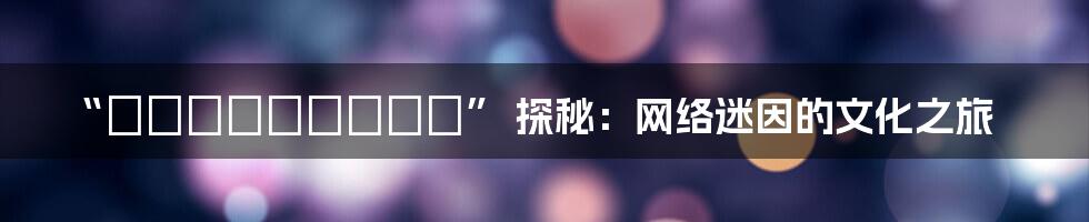 “にたまでじゅすさび” 探秘：网络迷因的文化之旅
