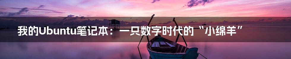 我的Ubuntu笔记本:一只数字时代的“小绵羊”