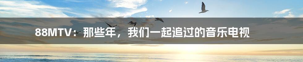 88MTV：那些年，我们一起追过的音乐电视