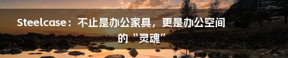 Steelcase:不止是办公家具,更是办公空间的“灵魂”