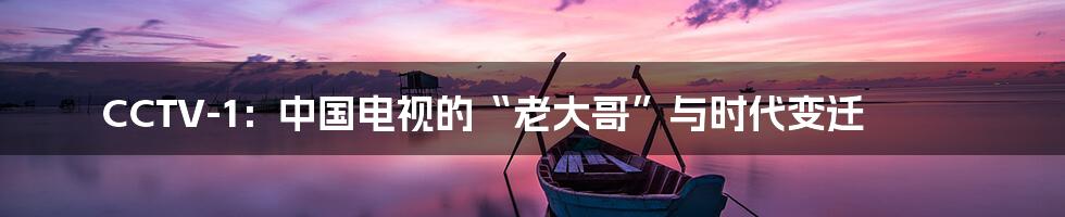 CCTV-1：中国电视的“老大哥”与时代变迁