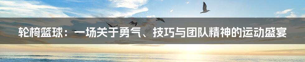 轮椅篮球：一场关于勇气、技巧与团队精神的运动盛宴