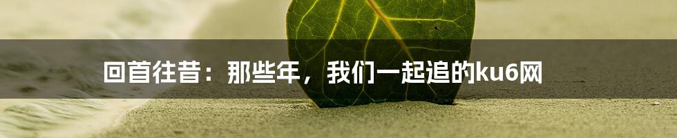 回首往昔：那些年，我们一起追的ku6网
