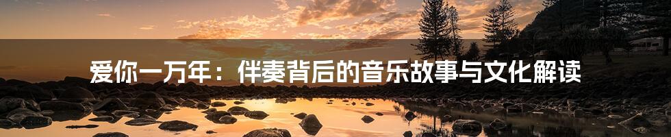 爱你一万年：伴奏背后的音乐故事与文化解读