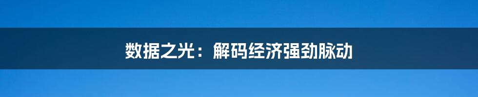 数据之光：解码经济强劲脉动