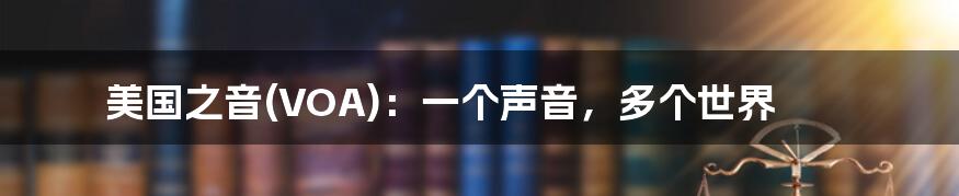 美国之音(VOA)：一个声音，多个世界