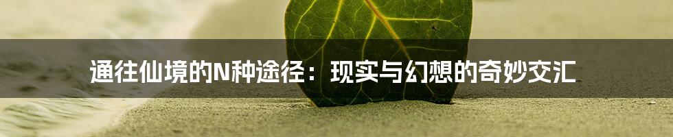 通往仙境的N种途径：现实与幻想的奇妙交汇