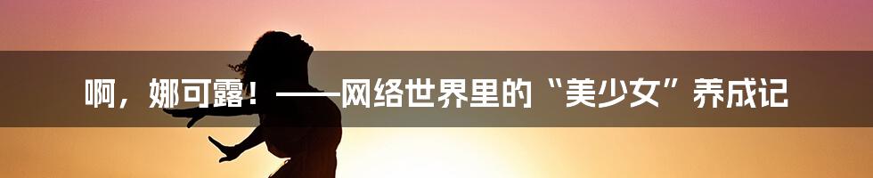 啊,娜可露!——网络世界里的“美少女”养成记