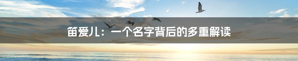 笛爱儿：一个名字背后的多重解读
