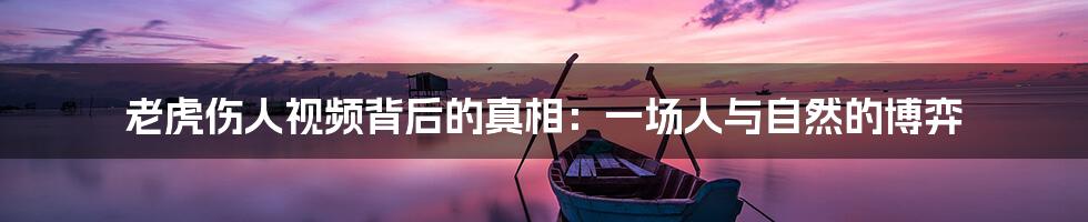 老虎伤人视频背后的真相：一场人与自然的博弈