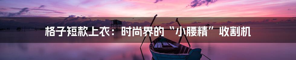格子短款上衣：时尚界的“小腰精”收割机