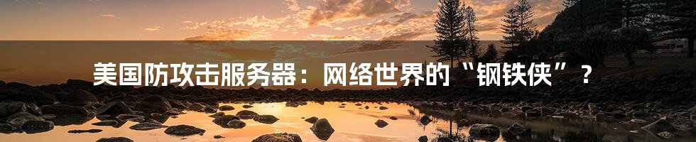 美国防攻击服务器:网络世界的“钢铁侠”?