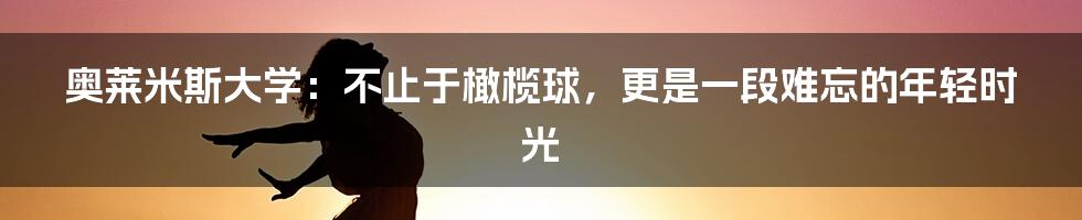 奥莱米斯大学：不止于橄榄球，更是一段难忘的年轻时光