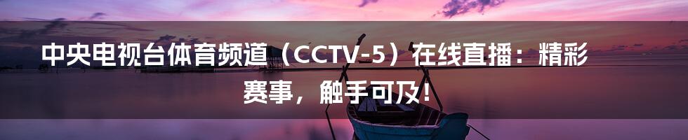 中央电视台体育频道(CCTV-5)在线直播:精彩赛事,触手可及!