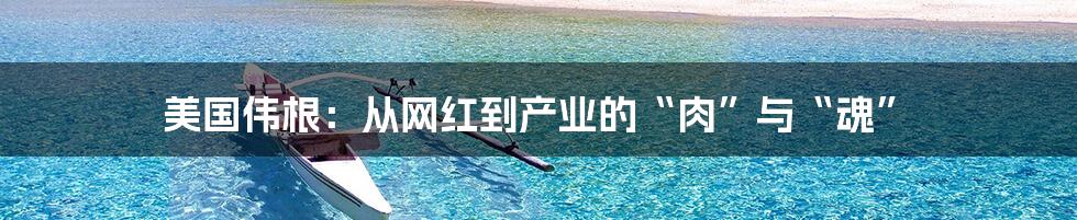 美国伟根：从网红到产业的“肉”与“魂”
