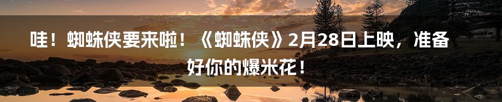 哇!蜘蛛侠要来啦!《蜘蛛侠》2月28日上映,准备好你的爆米花!