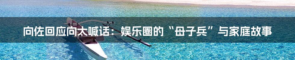 向佐回应向太喊话:娱乐圈的“母子兵”与家庭故事
