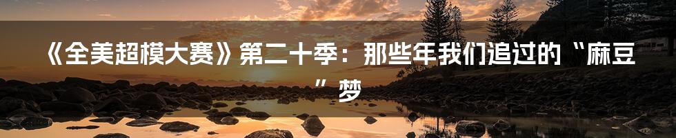 《全美超模大赛》第二十季:那些年我们追过的“麻豆”梦