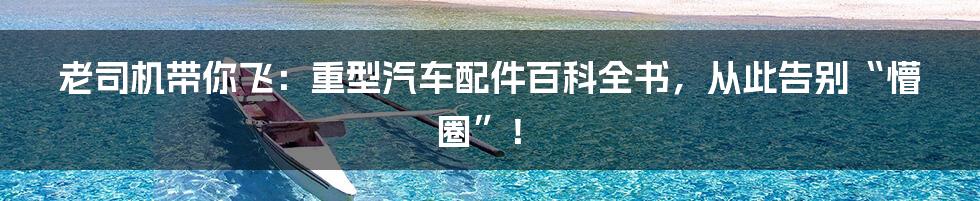 老司机带你飞：重型汽车配件百科全书，从此告别“懵圈”！