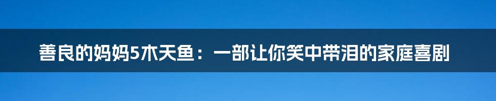 善良的妈妈5木天鱼:一部让你笑中带泪的家庭喜剧