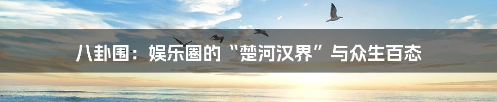 八卦围:娱乐圈的“楚河汉界”与众生百态