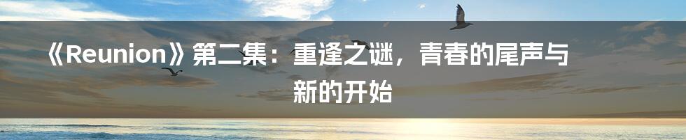 《Reunion》第二集:重逢之谜,青春的尾声与新的开始