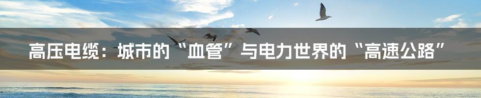 高压电缆:城市的“血管”与电力世界的“高速公路”
