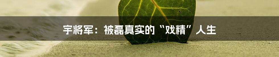 宇将军：被磊真实的“戏精”人生