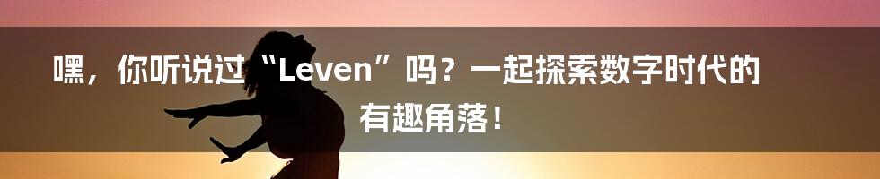 嘿,你听说过“Leven”吗?一起探索数字时代的有趣角落!