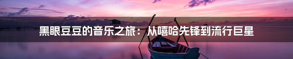 黑眼豆豆的音乐之旅：从嘻哈先锋到流行巨星