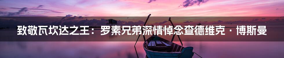 致敬瓦坎达之王:罗素兄弟深情悼念查德维克·博斯曼