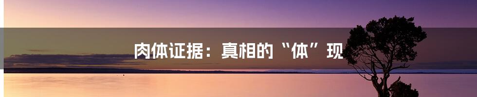 肉体证据：真相的“体”现