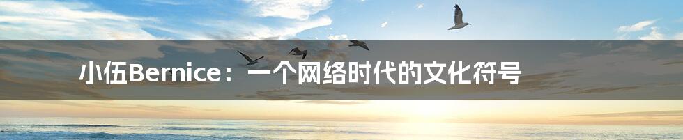 小伍Bernice：一个网络时代的文化符号
