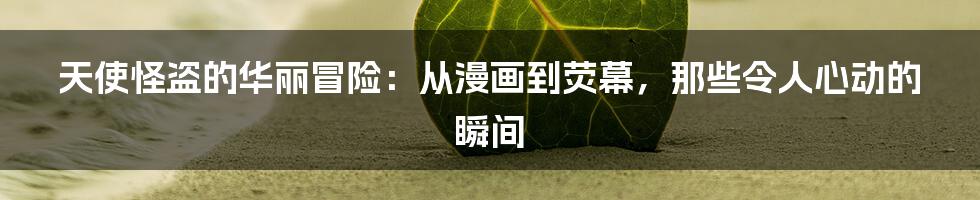 天使怪盗的华丽冒险:从漫画到荧幕,那些令人心动的瞬间