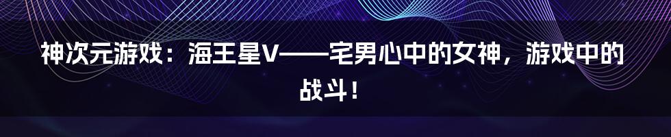 神次元游戏:海王星V——宅男心中的女神,游戏中的战斗!