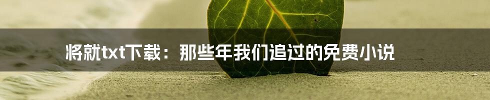 将就txt下载:那些年我们追过的免费小说