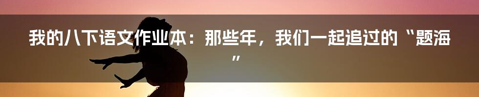 我的八下语文作业本:那些年,我们一起追过的“题海”